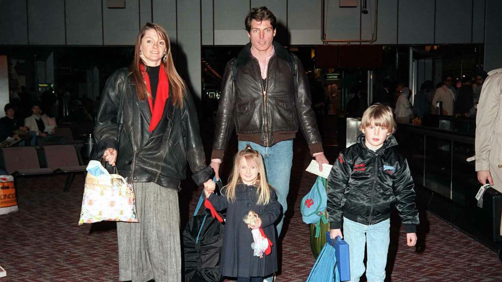 Gae Exton, Christopher Reeve, Alexandra Reeve et Matthew Reeve